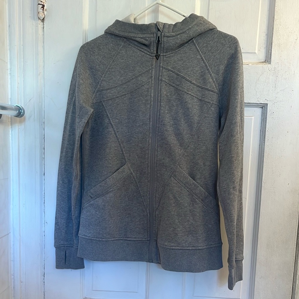 Ivivva Gray Zip-Up Hoodie in size 14